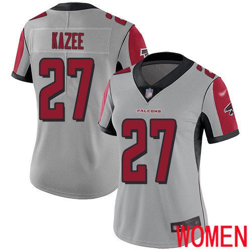Atlanta Falcons Limited Silver Women Damontae Kazee Jersey NFL Football #27 Inverted Legend